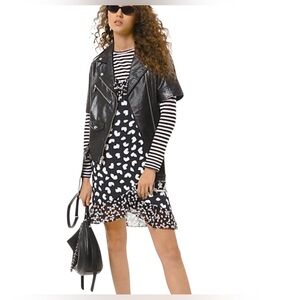 Michael Kors Petal Viscose Layering Dress Size Small